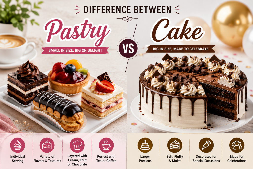 Difference Between Pastry and Cake